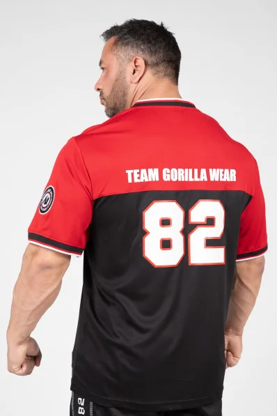 Gorilla Wear tuta da uomo Trenton Football Jersey nero / rosso 2