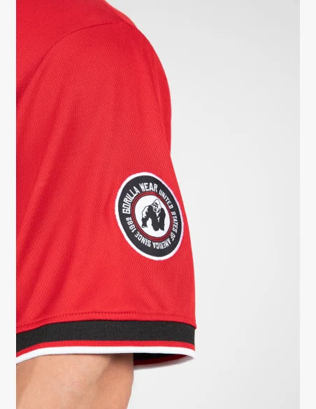 Gorilla Wear tuta da uomo Trenton Football Jersey nero / rosso