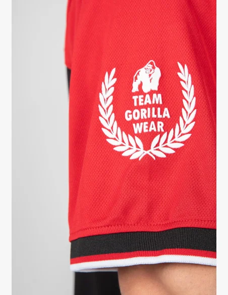 Gorilla Wear tuta da uomo Trenton Football Jersey nero / rosso