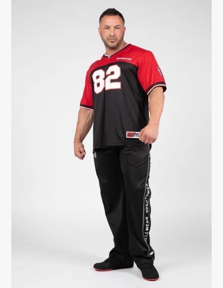 Gorilla Wear tuta da uomo Trenton Football Jersey nero / rosso