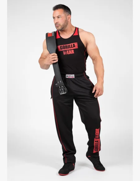 Gorilla Wear pantaloni da ginnastica da uomo Wallace Mesh - nero / rosso
