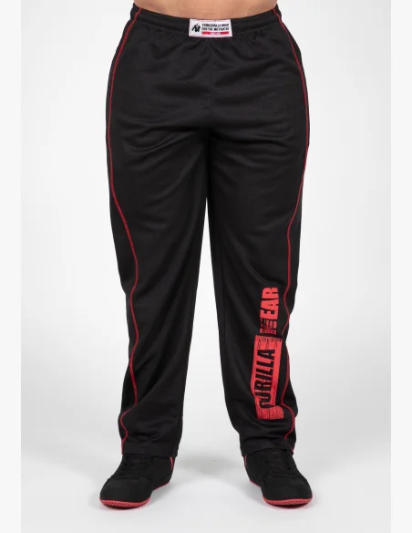 Gorilla Wear pantaloni da ginnastica da uomo Wallace Mesh - nero / rosso