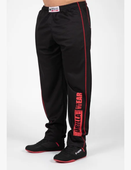 Gorilla Wear pantaloni da ginnastica da uomo Wallace Mesh - nero / rosso