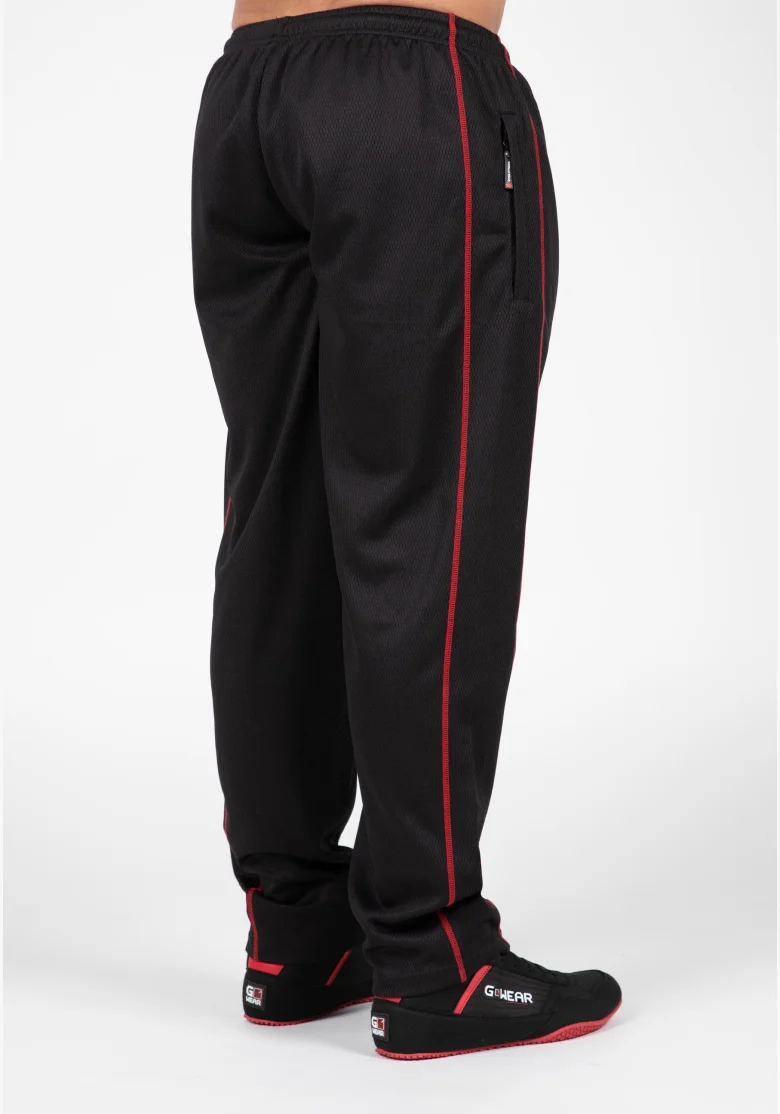 Gorilla Wear pantaloni da ginnastica da uomo Wallace Mesh - nero / rosso