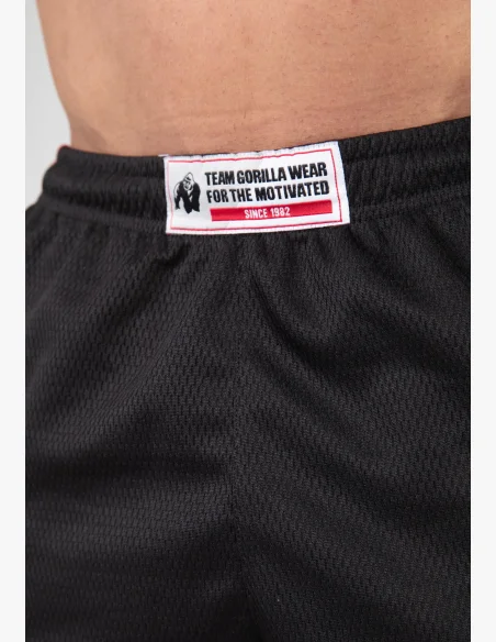 Gorilla Wear pantaloni da ginnastica da uomo Wallace Mesh - nero / rosso