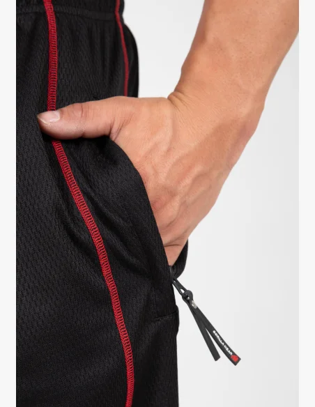 Gorilla Wear pantaloni da ginnastica da uomo Wallace Mesh - nero / rosso