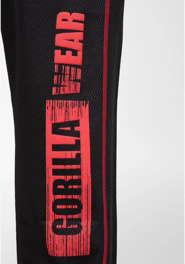 Gorilla Wear pantaloni da ginnastica da uomo Wallace Mesh - nero / rosso