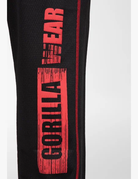 Gorilla Wear pantaloni da ginnastica da uomo Wallace Mesh - nero / rosso