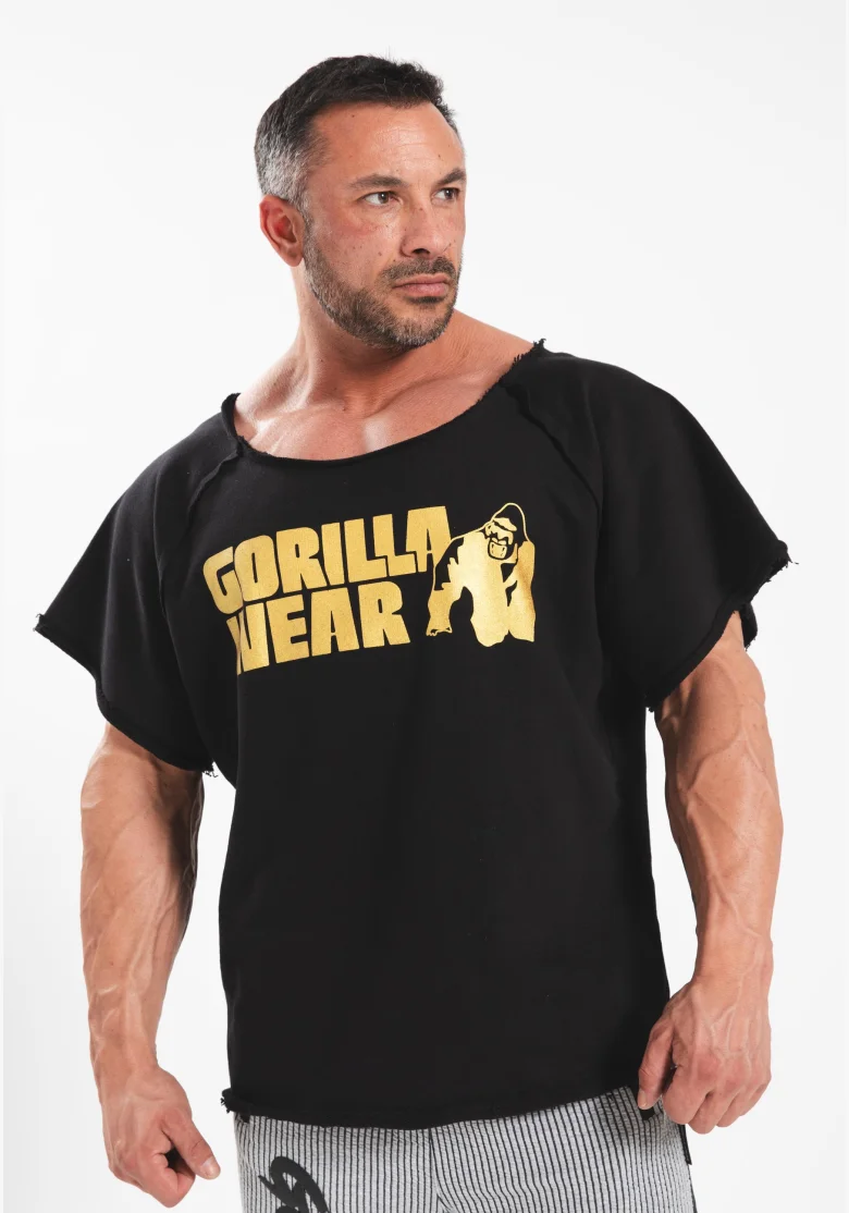 Gorilla wear Top da allenamento classico da uomo - nero/oro