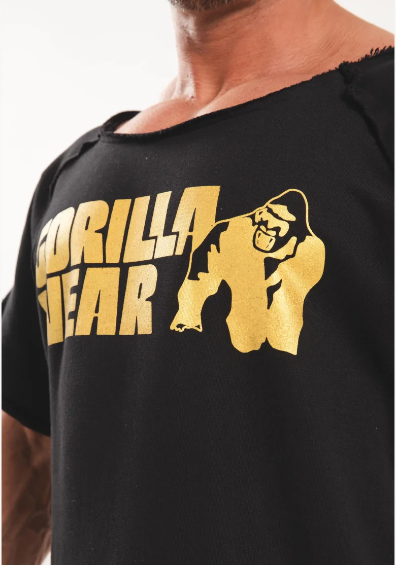 Gorilla wear Top da allenamento classico da uomo - nero/oro