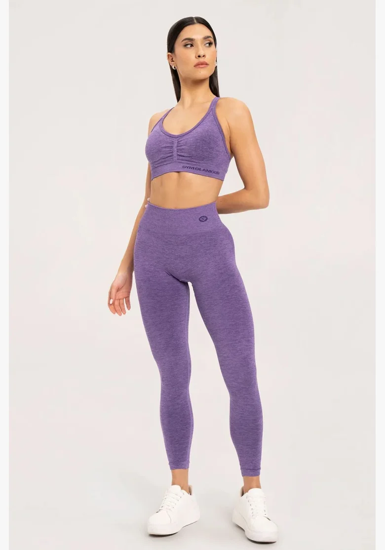 Gym Glamour Leggings seamless push up dark plum • Nebshop.cz