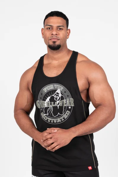 Gorilla Wear canotta da uomo Casper Stringer – nero / verde