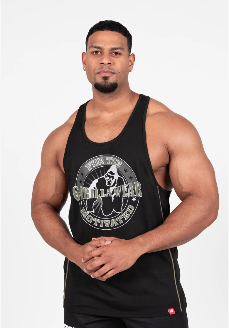 Gorilla Wear canotta da uomo Casper Stringer – nero / verde