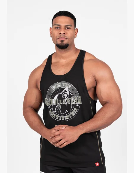 Gorilla Wear canotta da uomo Casper Stringer – nero / verde