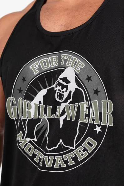 Gorilla Wear canotta da uomo Casper Stringer – nero / verde 2