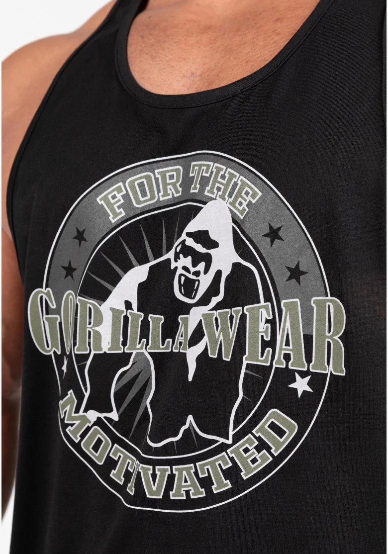 Gorilla Wear canotta da uomo Casper Stringer – nero / verde