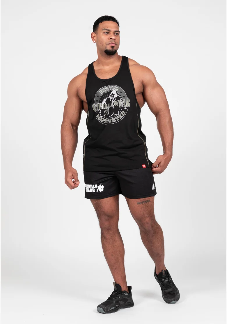 Gorilla Wear canotta da uomo Casper Stringer – nero / verde