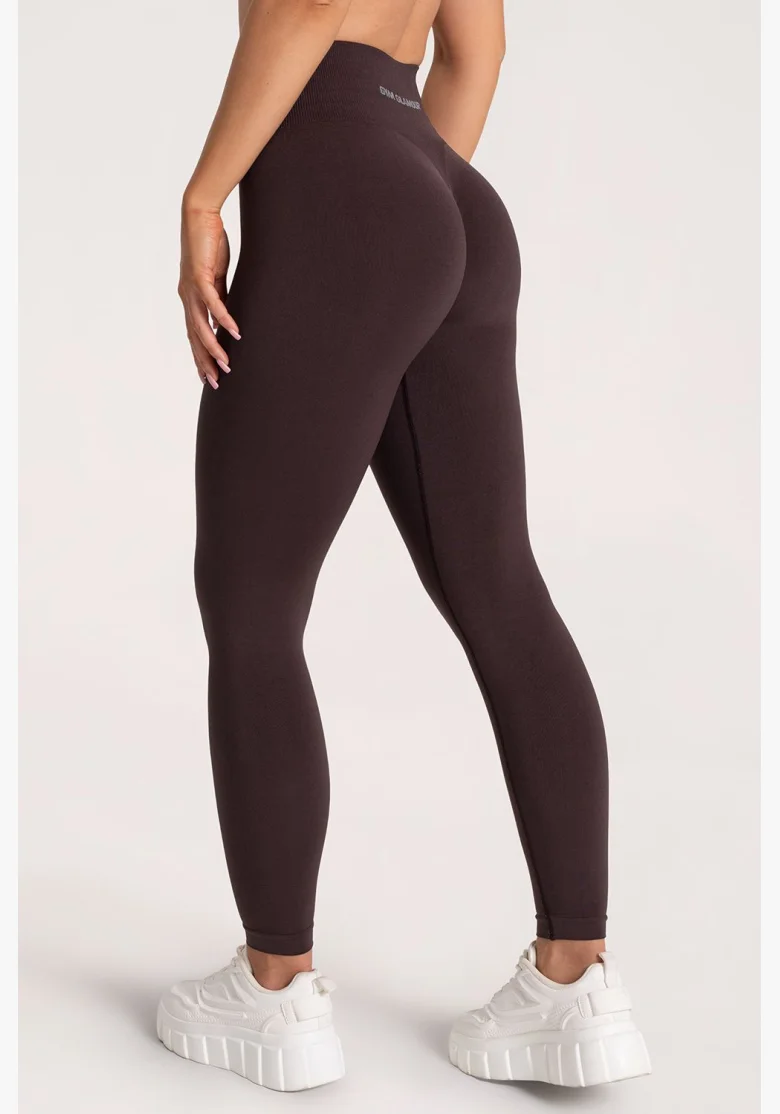 Leggings Gym Glamour Second Skin push up Cioccolato