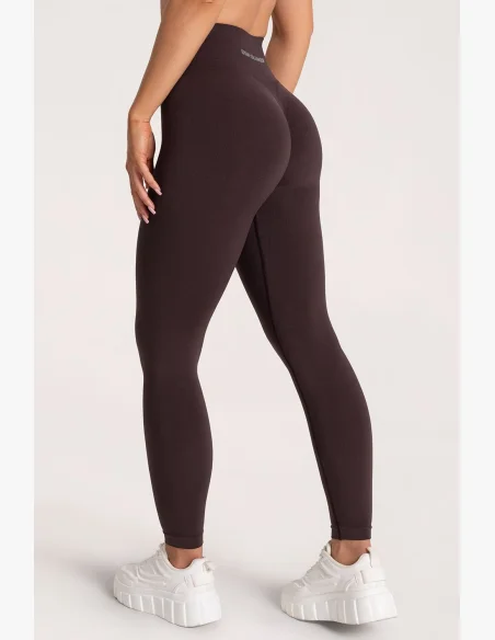 Leggings Gym Glamour Second Skin push up Cioccolato