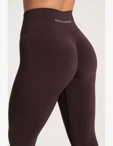 Leggings Gym Glamour Second Skin push up Cioccolato