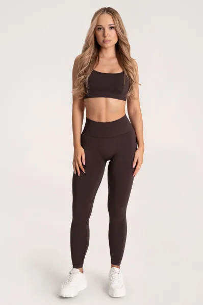 Leggings Gym Glamour Second Skin push up Cioccolato