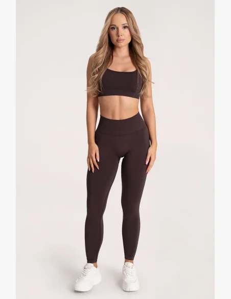 Leggings Gym Glamour Second Skin push up Cioccolato