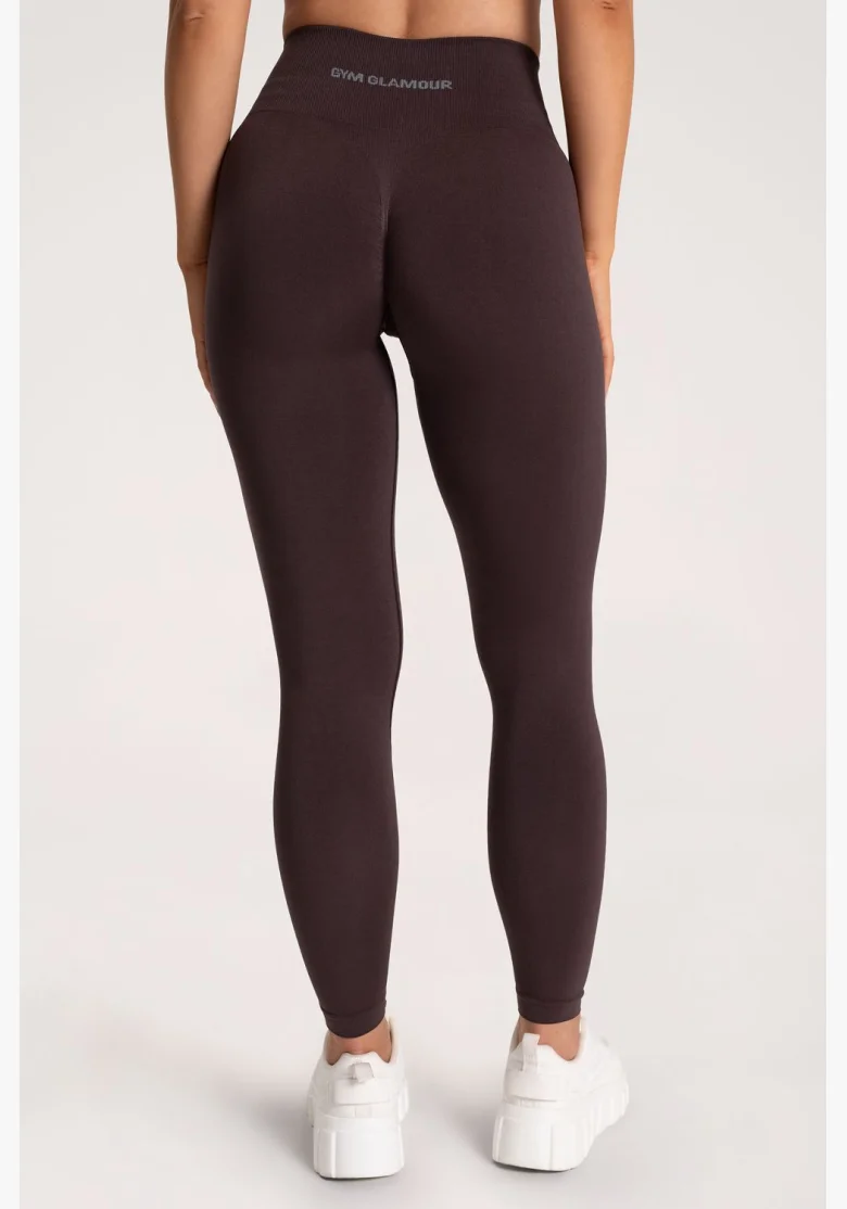 Leggings Gym Glamour Second Skin push up Cioccolato