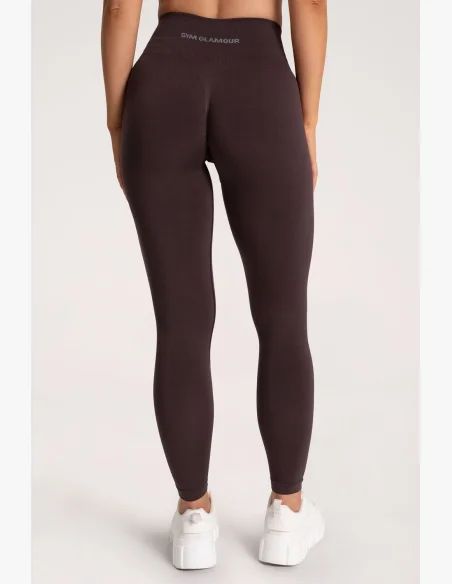Leggings Gym Glamour Second Skin push up Cioccolato