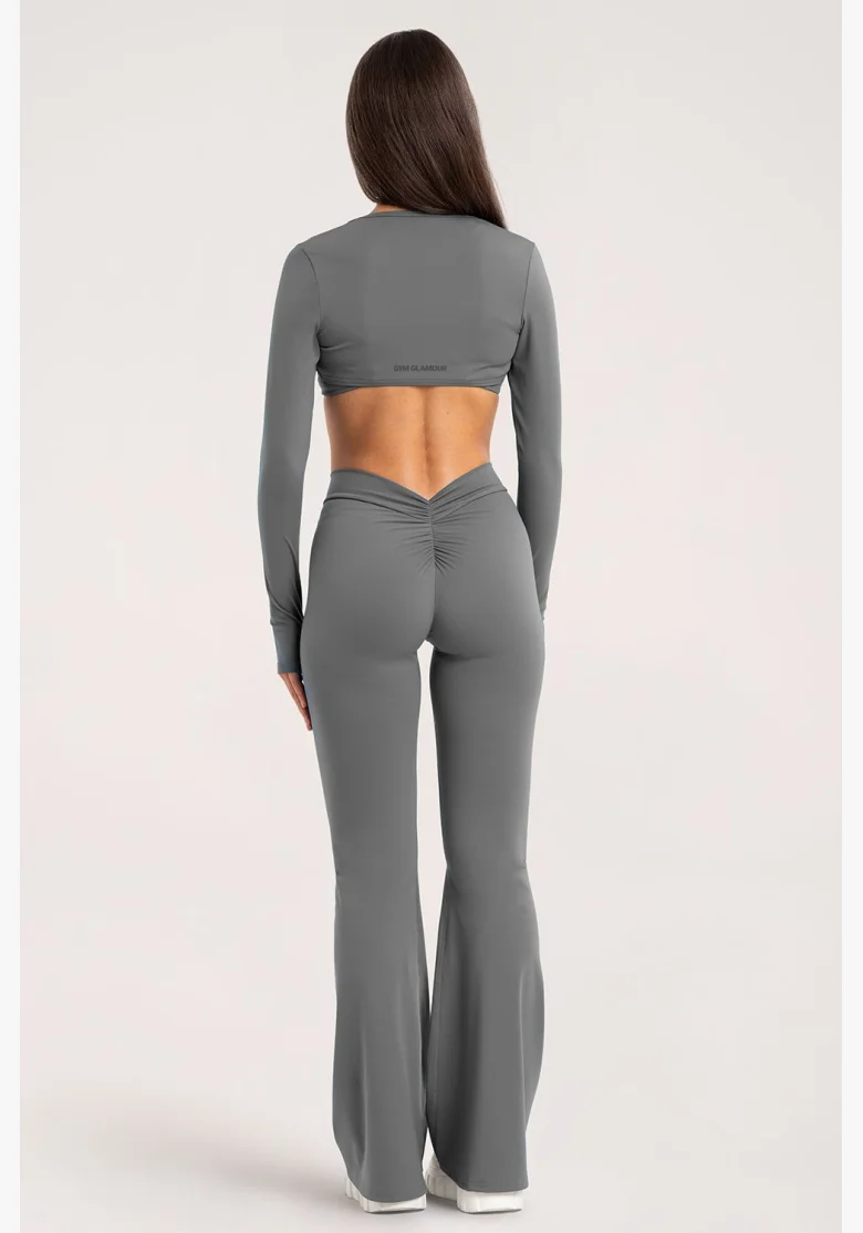 Leggings a zampa Gym Glamour Deep Glow Grey