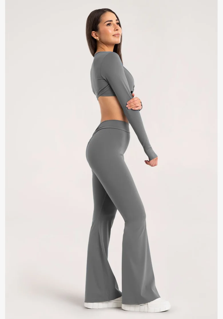 Leggings a zampa Gym Glamour Deep Glow Grey