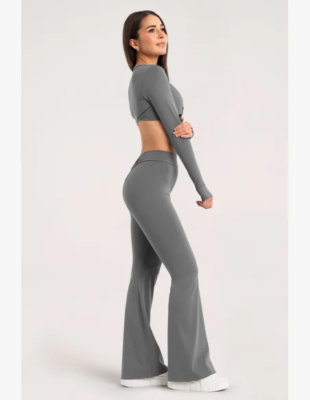 Leggings a zampa Gym Glamour Deep Glow Grey